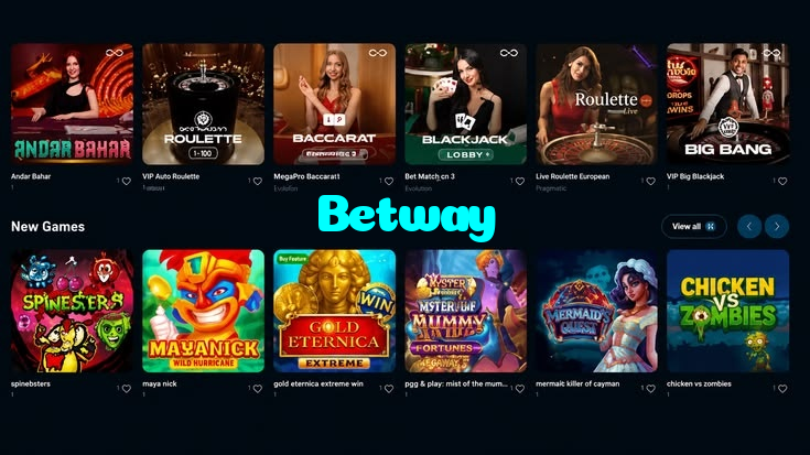 Betway casino presented on mobile device in Pakistan with slots and live games